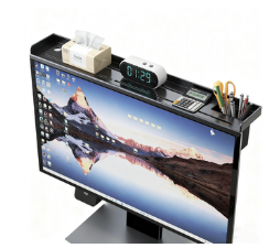 반전트 블랙 폴딩 스탠드 PC 모니터 상단 선반