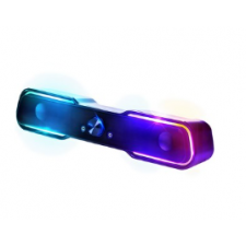 로이체 2채널 멀티미디어 RGB 레인보우 LED 게이밍 사운드바 스피커