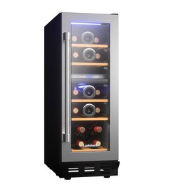 루즈톨렌트 34병 와인 쿨러 24인치 냉장고 듀얼 존 내장 또는 언더 카운터 41~64 F 디지털 터치스크린 3중 유리 가정용 프렌치 도어 와인셀러 2개 상업용