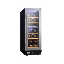 루즈톨렌트 34병 와인 쿨러 24인치 냉장고 듀얼 존 내장 또는 언더 카운터 41~64 F 디지털 터치스크린 3중 유리 가정용 프렌치 도어 와인셀러 2개 상업용