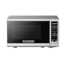 BLACK DECER 0 7 Cu 700와트 컴팩트 조리대 디지털 전자레인지 LED 조명 차일드 락 스테인리스 스틸