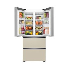 2등급 딤채 스탠드형 김치냉장고 551L 샤인스노우오트밀 4도어 개별냉각 도어포켓 투명김치용기포함