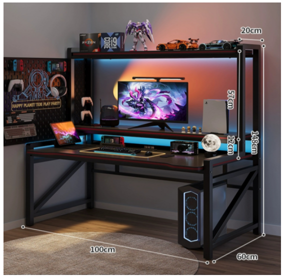 서재책상 카본 게이밍 컴퓨터책상 사무용책상 1000/1200 MM 철제책상 SZ15