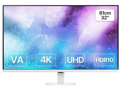 삼성전자 32인치 UHD 4K 고해상도 모니터 화이트