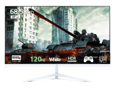 픽셀아트 FHD IPS 120Hz 모니터 화이트