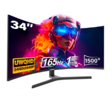 34인치 울트라와이드 커브드 게이밍 모니터 165Hz UWQHD 4k 27인치 모니터 200Hz FHD 커브드 컴퓨터 화면