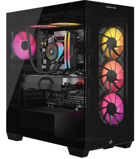 Corsair 커세어 벤전스 i7500 시리즈 게이밍 PC - 액체 냉각 인텔 코어 i7 14700KF CPU NVIDIA GeForce RTX 4070 Ti Super GPU